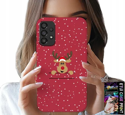 Obrázek produktu pro Pouzdro Pro Samsung A52 / A52S - Vánoční Sobi Vánoční + Sklo