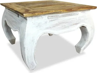Immagine prodotto di Tavolino in legno massiccio di mogano 50x50x35 cm