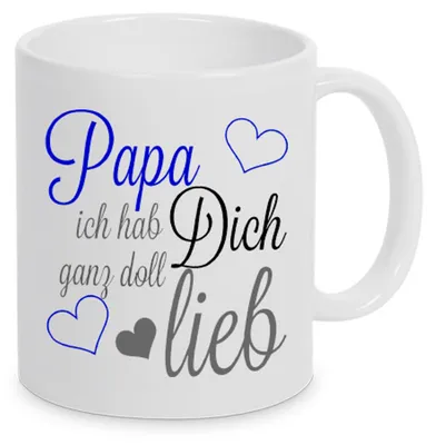 Produktbild von TassenKing™ - Papa ich hab dich ganz doll lieb - Tasse - Kaffeetasse - Tasse mit Spruch