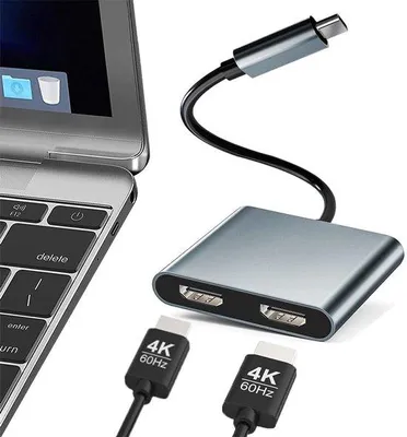 Immagine prodotto di Adattatore da USB-C a HDMI per doppio monitor per laptop con porta USB-C