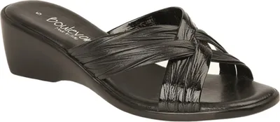 Produktbild von Lucia Damen Sandale / Pantolette mit Absatz DF217 (39 EUR) (Schwarz matt/glänzend)