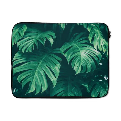 Produktbild von MuchoWow® Laptop Hülle 15 Zoll Monstera - Blätter - Pflanzen - Dschungel - Natur Laptoptasche - Laptoptasche - Sleeve - Rundum-Schutz