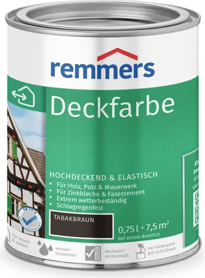 Produktbild von Remmers Deckfarbe tabakbraun 0,75 l, Holzlack