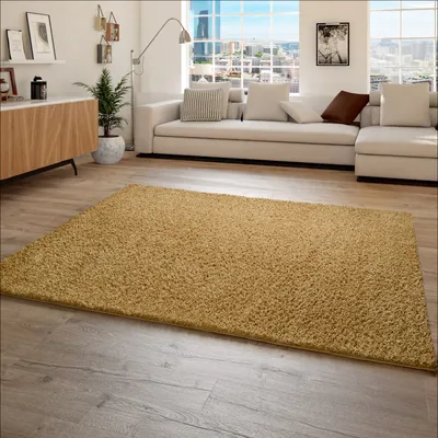 Produktbild von Hochflor Teppich Wohnzimmer Shaggy Langflor Modern Einfarbig Ohne Muster Grösse 140x200 cm