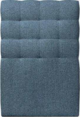 Obrázek produktu pro Čalouněná hlavová část – prošívaná – modrá bouclé látka – 90 cm
