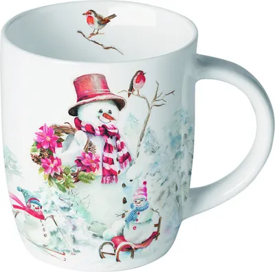 Image de Ambiente Tasse – Bonhommes de neige sportifs