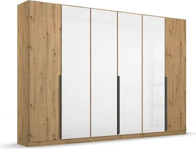 Produktbild von Drehtürenschrank Artemis | mit Glastüren | Eiche Artisan / weiß