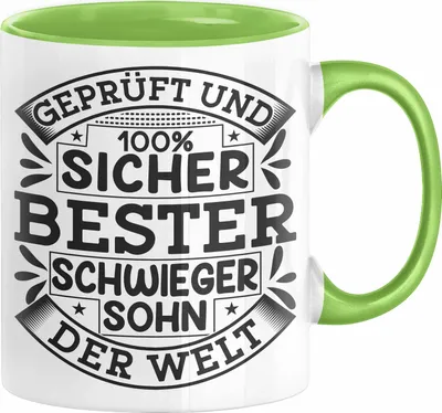 Produktbild von Schwiegersohn Tasse Geschenk Bester Schwiegersohn Der Welt (Grün)