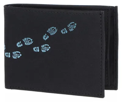 Zdjęcie produktu dla oxmox Geldbörse New Cryptan RFID Protect Pocketbörse Footsteps 2.0 Print Cyan Black schwarz