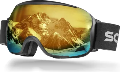 Produktbild von Schnorr Skibrille Kryos Gold (S3) | Full REVO verspiegelt, Anti-Fog, UV400, 45 mm Band