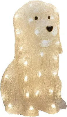 Productafbeelding van Kerstfiguur LED acryl zittende hond Konstsmide