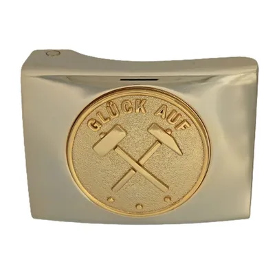 Produktbild von Koppelschloss Bergbau Glück Auf - golden - für Alt-Meister - für 4,5 cm breite Koppelgürtel