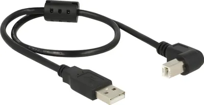 Zdjęcie produktu dla DeLOCK 0.5m, USB 2.0-A / USB 2.0-B, 0,5 m, USB A, USB B, USB 2.0, Męska/Męska, Czarny