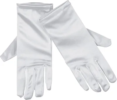 Produktbild von Weiße Satinhandschuhe Kostümzubehör