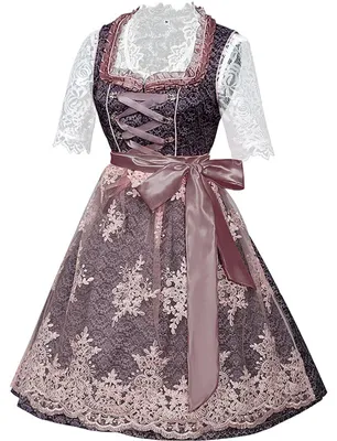 Imagen del producto de Elegante vestido de cosplay con estampado de flores de encaje para mujer