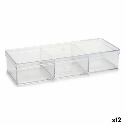 Obrázek produktu pro Organizér Průhledný plast 20 x 3,5 x 7 cm (12 kusů)