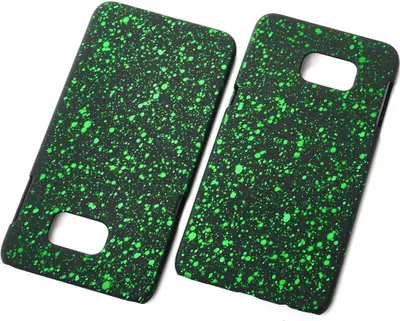 Produktbild von Handy Hülle Schutz Case Bumper Schale für Samsung Galaxy S6 Edge Plus 3D Sterne Grün