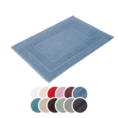 Produktbild von liebling Badvorleger 100% Bio Baumwolle, Serie Organic, 1200 gr. / m², 60 x 100 cm, 60 Grad, GOTS-, schnelltrocknend, blau