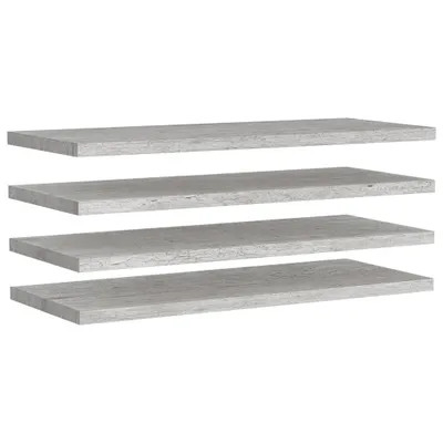 Zdjęcie produktu dla Półki ścienne, 4 szt., szarość betonu, 90x23,5x3,8 cm, MDF