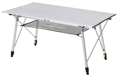 Produktbild von Outsunny Picknick Klapptisch Campingtisch Höhenverstellbar Tragetasche Alu