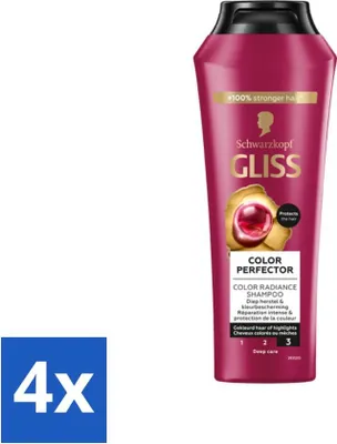 Immagine prodotto di Gliss - Shampoo - Protezione e brillantezza del colore - Per una lunga tenuta del colore - 250 ml - Confezione risparmio - 4 pezzi