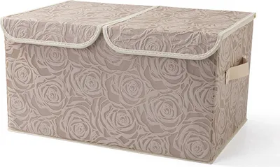 Produktbild von Spielzeugkiste mit geteiltem Deckel – Leinen Regalbox für Kallax Regal, 44x30x25 cm, Faltbar mit 2 Griffen