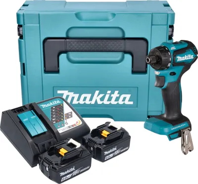 Produktbild von Makita DDF 083 RGJ Akku Bohrschrauber 18 V 40 Nm 1/4'' Brushless + 2x Akku 6,0 Ah + Ladegerät + Makpac