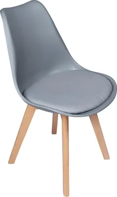 Produktbild von Bauerkraft G-506 – Moderner skandinavischer Stuhl mit Kissen, grau