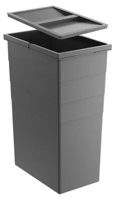 Produktbild von Hailo Inneneimer 1221439 mit Deckel 35 L dunkelgrau 350 x 226 x 525 mm