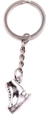 Immagine prodotto di Onwomania Portachiavi Pattino sul ghiaccio Sport invernale Ciondolo in metallo argento Charm