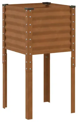 Produktbild von vidaXL Gartenpflanzgefäß 45 x 45 x 88 cm Verwitterungsstahl