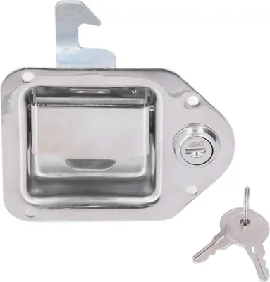 Obrázek produktu pro Rukojeť s 2 klíči, nerezová ocel 304, stříbrný zámek s pádlem pro nákladní automobily, obytné vozy, přívěsy, čtyřkolky, UTV
