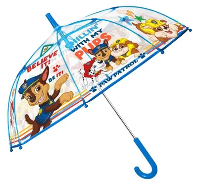 Obrázok produktu pre Priehľadný dáždnik s motívom Paw Patrol, 45 cm