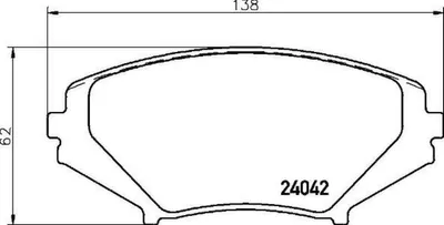 Produktbild von Brembo Bremsbelagsatz, Scheibenbremse Vorderachse P 49 034