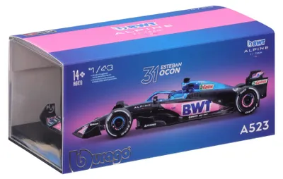 Zdjęcie produktu dla BBURAGO BWT Alpine F1 A523 1:43 Ocon 23, Model samochodu sportowego, Wstępnie zmontowany, 1:43, Renault Alpine A523, Każda płeć, Metal, Plastik