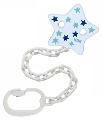 Produktbild von NUK Schnullerkette mit Clip blau