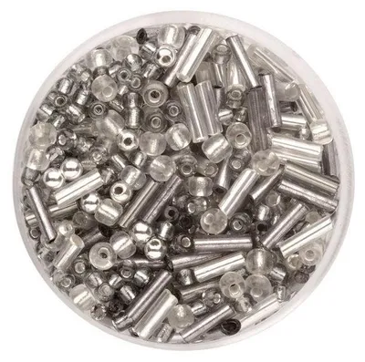 Produktbild von Glorex Rocailles + Glorex Stifte 6 mm 17 g, mix