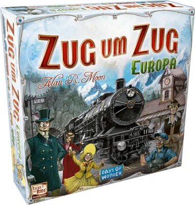 Zdjęcie produktu dla Asmodee, Ticket to Ride - Europe, Days of Wonder, gra podstawowa, gra rodzinna, gra planszowa, 2-5 graczy, wiek 8+, 30-60 minut, niemiecki