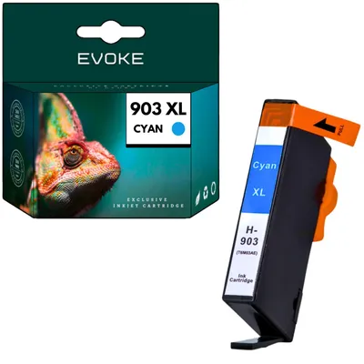 Produktbild von Evoke kompatible Tinte für HP 903XL HP903 T6M03AE Cyan 12 ml 1040 Seiten OfficeJet Pro 6860 6868 6900 6950 6960 6968 6970 6975 6978