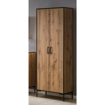Produktbild von Büro Aktenschrank FALUN-80 in Eiche Landhaus Nb., B/H/T: 65,2/194,2/39 cm
