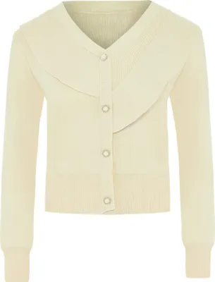 Produktbild von NAEMI damen strickjacke - wollweiss, XS/S