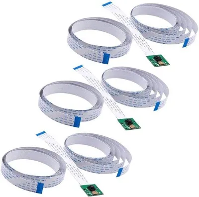 Obrázek produktu pro Sada webové kamery pro Raspberry Pi – černá – 3 ohebné kabely – 15, 50 a 200 cm