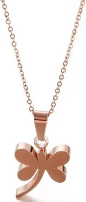 Produktbild von Elegante Halskette Dragonfly aus Edelstahl in Gold/Roségold KP20775