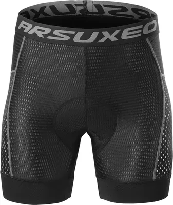 Produktbild von Lixada Radlerhose Herren mit Sitzpolster 5D Gepolsterte Fahrradhose kurz Atmungsaktive Elastizität Schnelltrocknende Stoßfeste Herren Fahrrad Hosen Radhose (XL)
