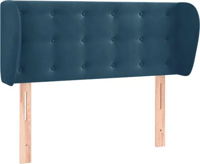 Produktbild von vidaXL Kopfteil mit Ohren Dunkelblau 83x23x78/88 cm Samt
