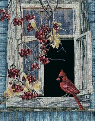 Produktbild von RTO Kreuzstich Set "Altes Fenster" M454, Zählmuster, 30x45 cm