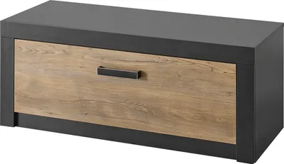 Produktbild von LIVOJO I11 Garderobe Flur Sitzbank breit 107 x 43 x 42 cm Kastanie & Fresko