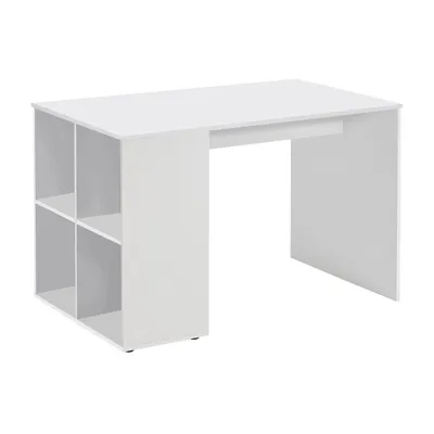 Image de FMD Bureau avec étagère 117×73×75 cm Blanc