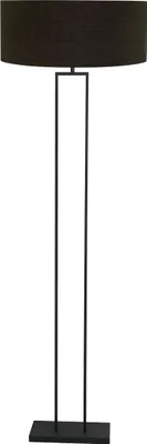 Obrázok produktu pre Lampa stojaca - čierna - Stang - ľan kov - Ø 50cm - E27 - 3962ZW - Steinhauer