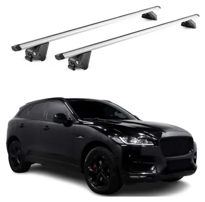 Produktbild von Dachträger Grundtäger für Jaguar F-Pace 2016-2025 100kg Aluminium Silber 2x, KI-generiertes Bild